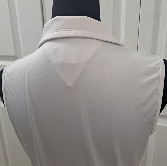 Chase 54 White Sleeveless Zip Up Collared Top  Size S - Picture 12 of 13